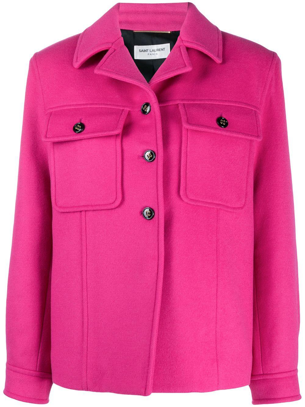 chest flap pockets buttoned jacket by SAINT LAURENT