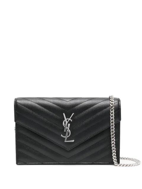 chevron chain clutch bag by SAINT LAURENT