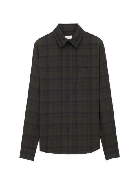 classic-collar checked shirt by SAINT LAURENT