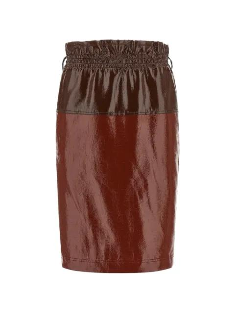 colourblock paper-bag skirt by SAINT LAURENT