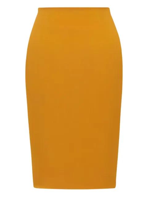 concealed-pockets midi skirt by SAINT LAURENT