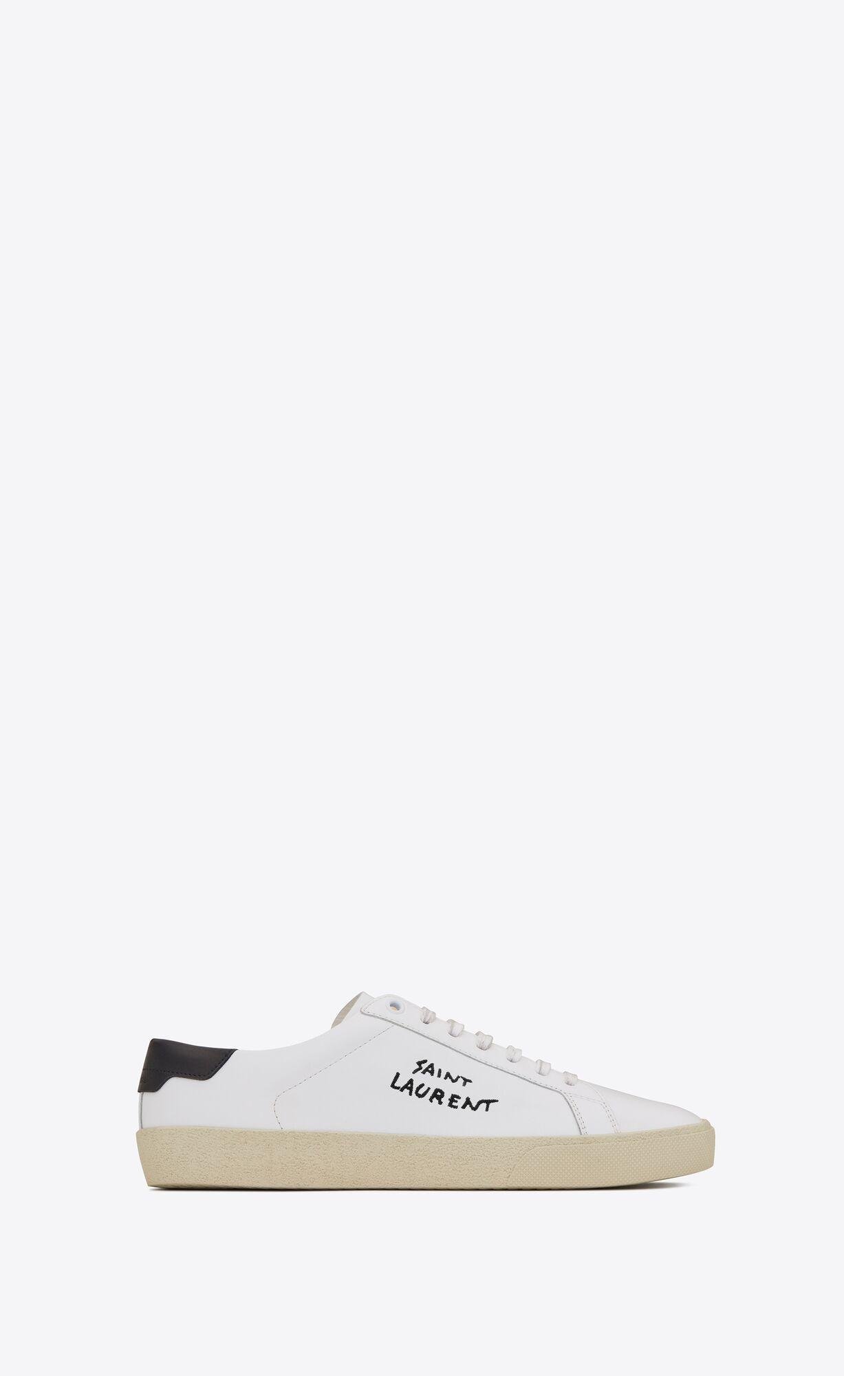 court classic sl/06 embroidered sneakers in leather by SAINT LAURENT