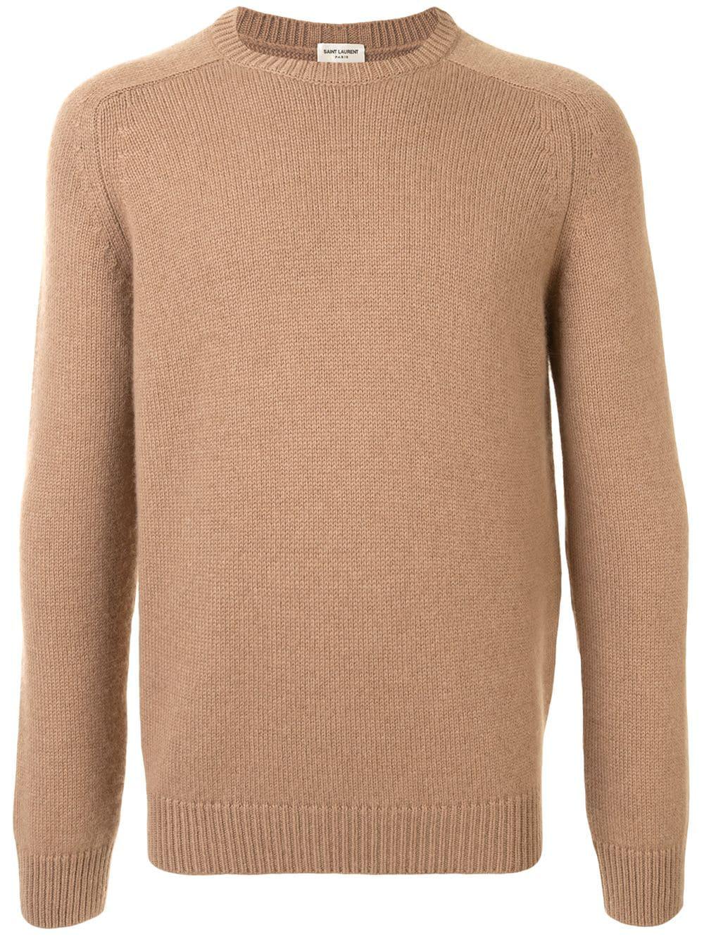 crew neck fine-knit jumper by SAINT LAURENT