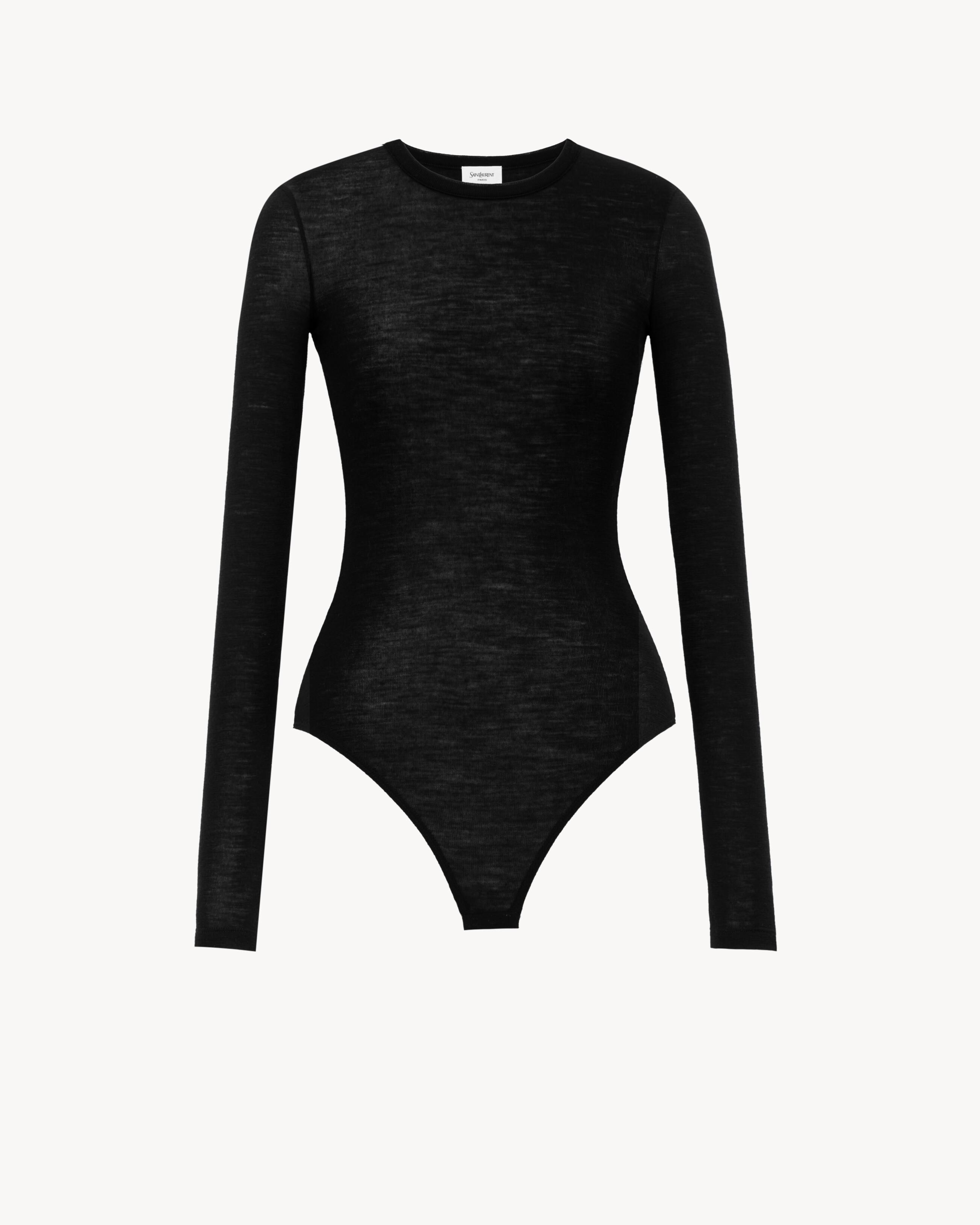 crewneck bodysuit in wool jersey by SAINT LAURENT