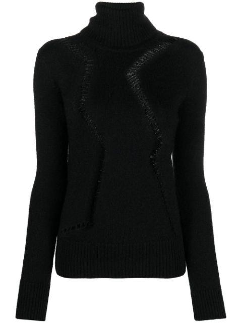 cut-out roll neck jumper by SAINT LAURENT