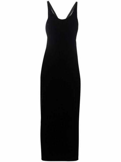 cut-out silk dress by SAINT LAURENT