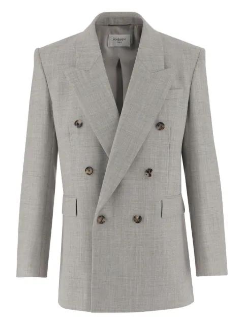 double-breasted peaked-lapels dinner jacket by SAINT LAURENT