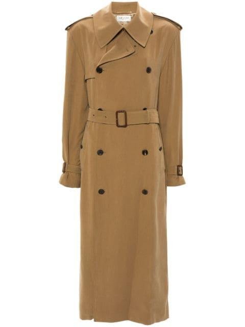 double-breasted trench coat by SAINT LAURENT