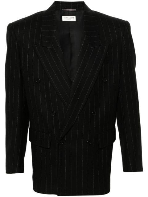 double-breasted wool blazer by SAINT LAURENT