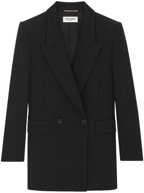 double-breasted wool blazer by SAINT LAURENT