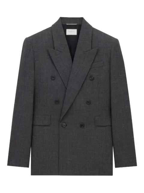 double-breasted wool blazer by SAINT LAURENT