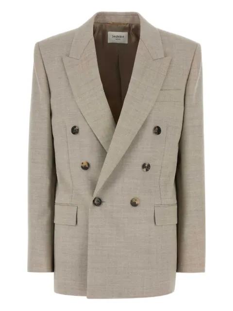 double-breasted wool blazer by SAINT LAURENT