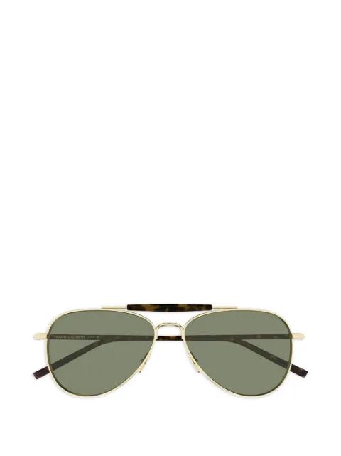double-bridge pilot-frame sunglasses by SAINT LAURENT
