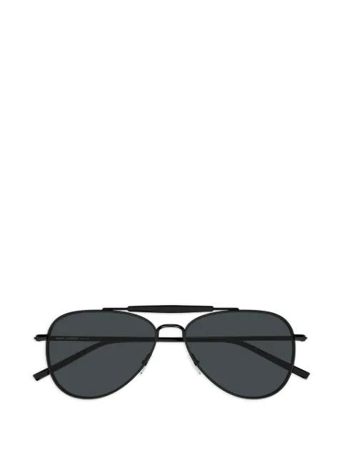 double-bridge pilot-frame sunglasses by SAINT LAURENT