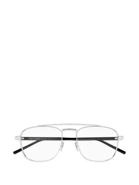 double-bridge square-frame glasses by SAINT LAURENT