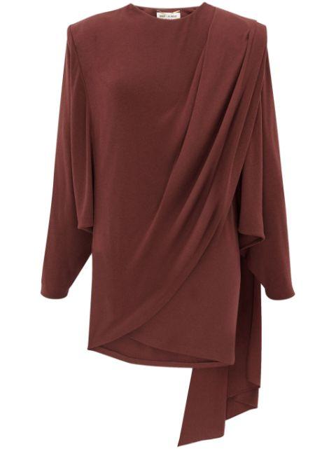draped-detail minidress by SAINT LAURENT