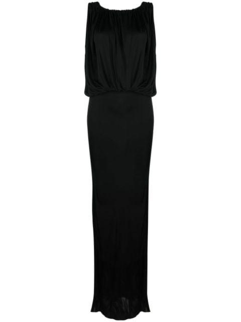 draped sleeveless jersey dress by SAINT LAURENT