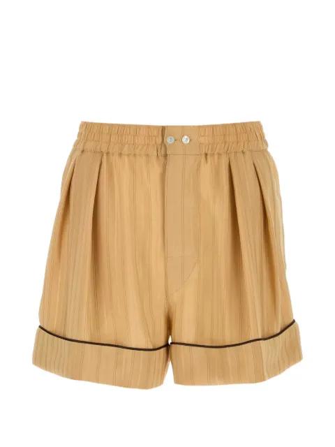 embroidered silk pajama shorts by SAINT LAURENT