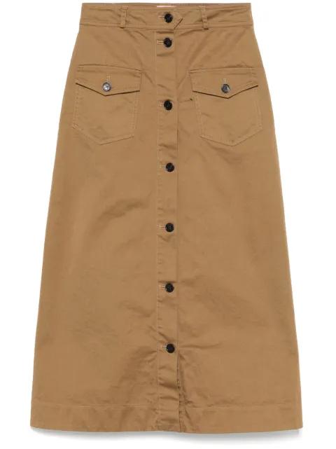 front-pocket buttoned skirt by SAINT LAURENT