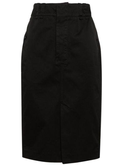 front-slit midi skirt by SAINT LAURENT