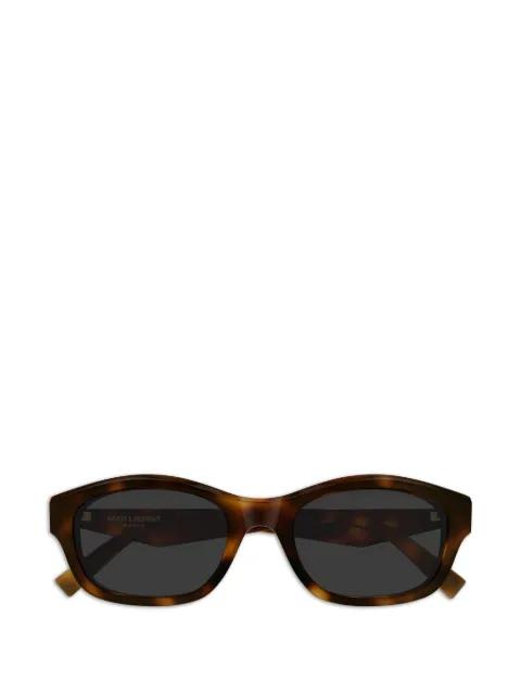 geometric-frame tortoiseshell sunglasses by SAINT LAURENT