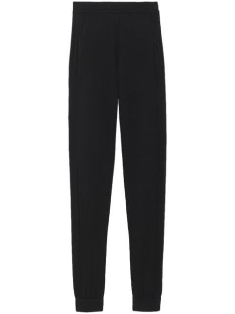 high-waisted cashmere leggings by SAINT LAURENT
