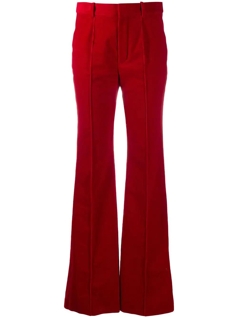 high-waisted straight-leg trousers by SAINT LAURENT