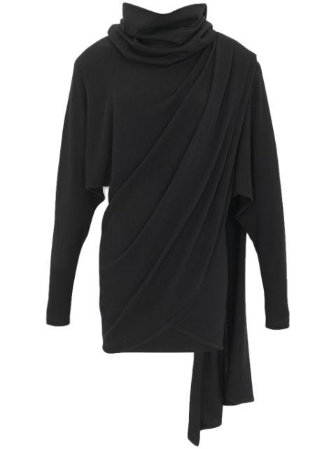 hoodied wool dress by SAINT LAURENT
