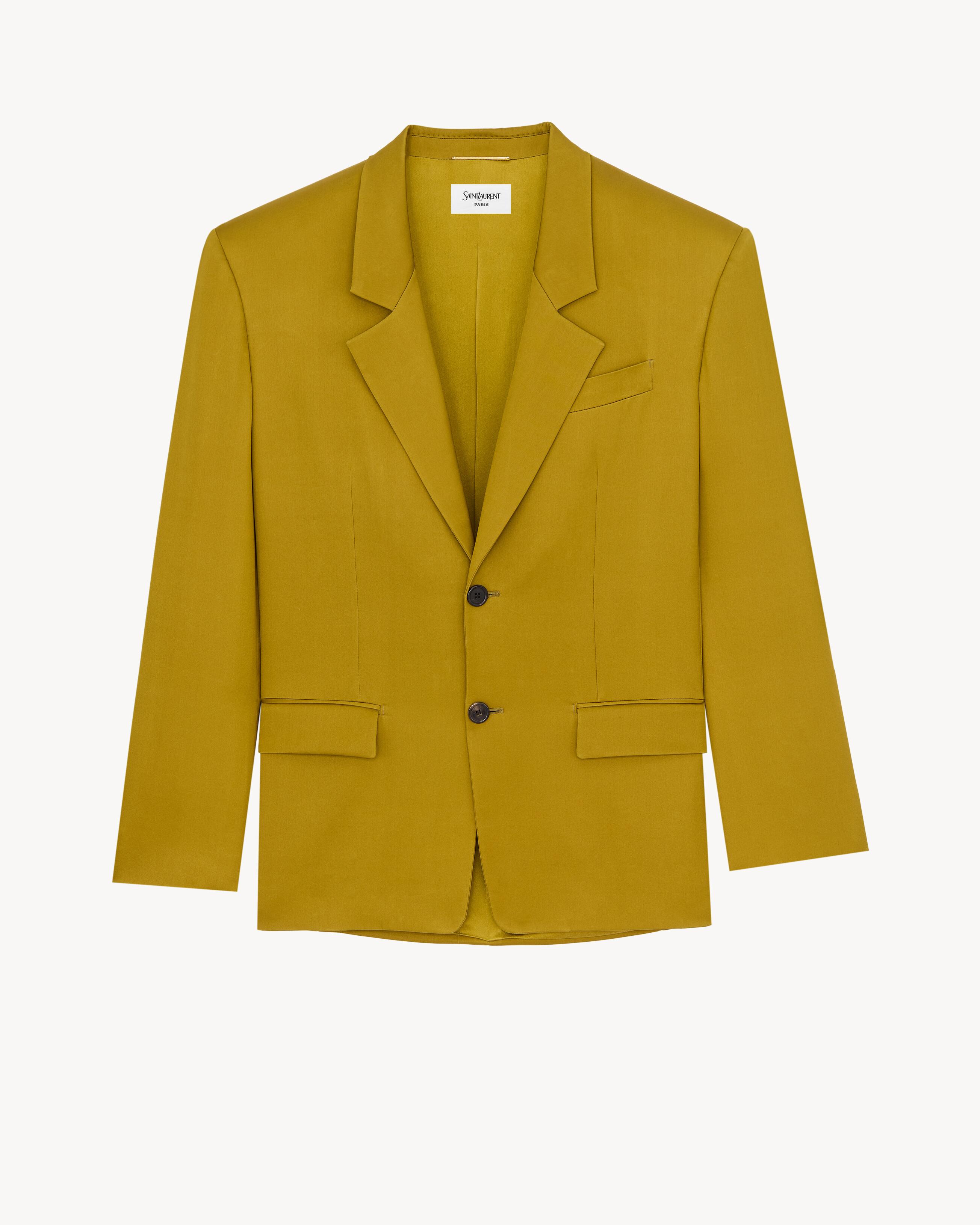 jacket in silk duchess satin by SAINT LAURENT