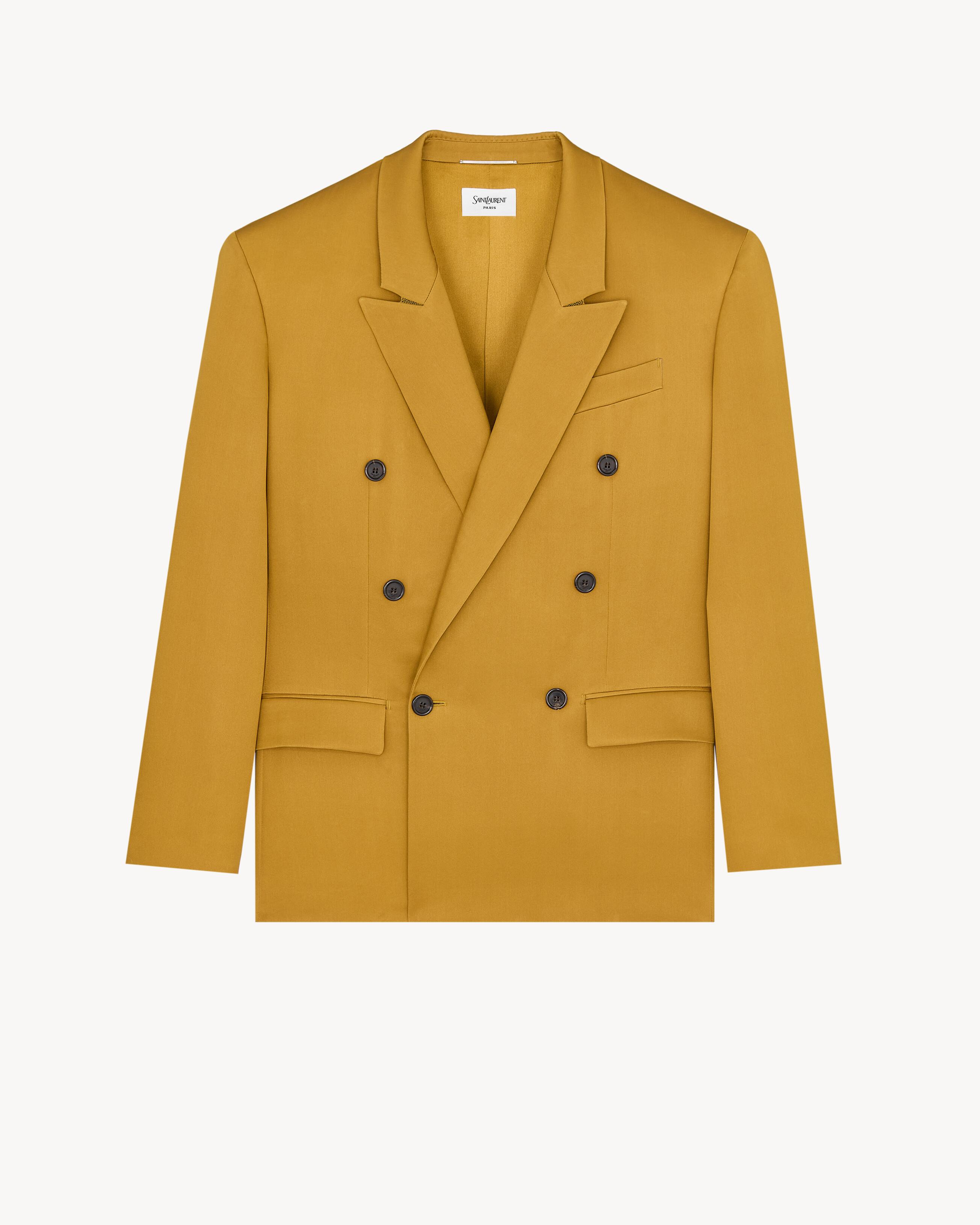 jacket in silk duchess satin by SAINT LAURENT
