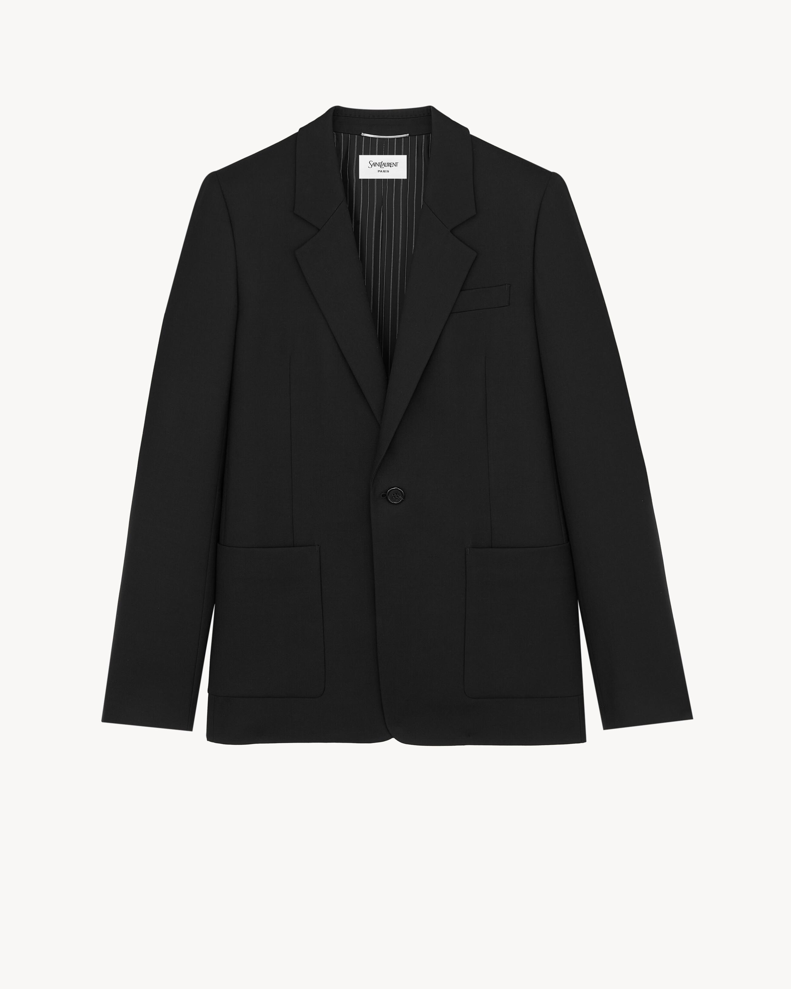jacket in wool gabardine by SAINT LAURENT