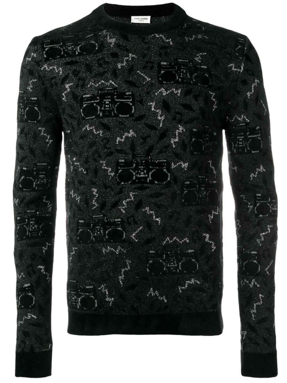 knit jacquard jumper by SAINT LAURENT