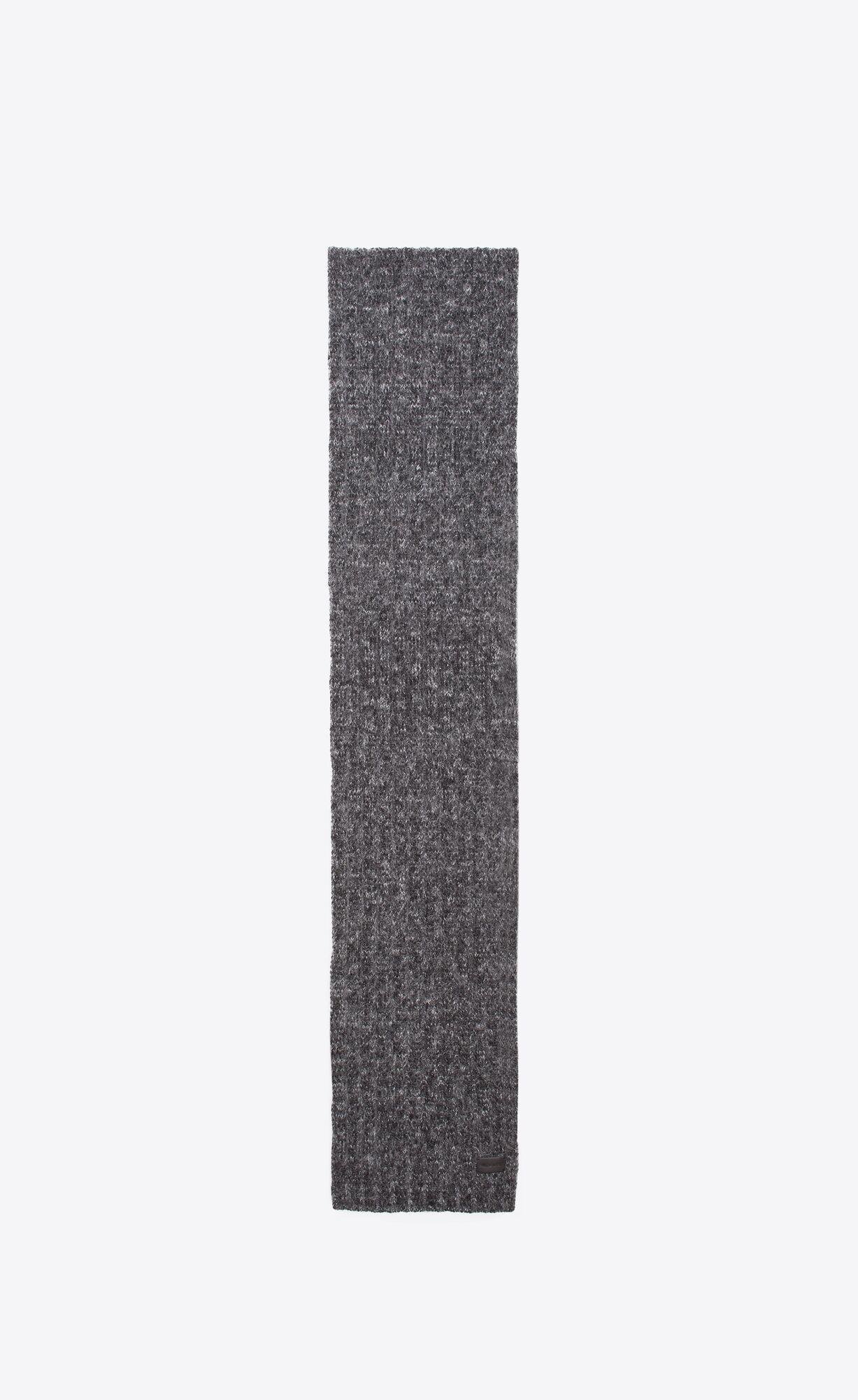 knit signature scarf in wool and mohair by SAINT LAURENT