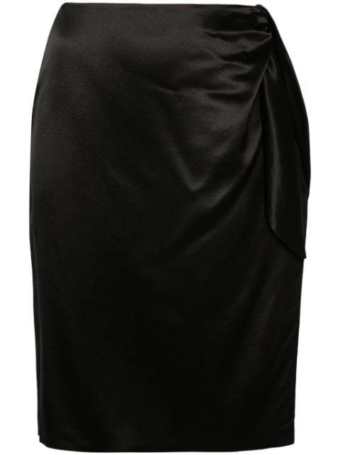 knot-detailing silk skirt by SAINT LAURENT