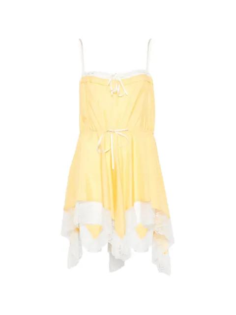 lace-detail strapless mini dress by SAINT LAURENT