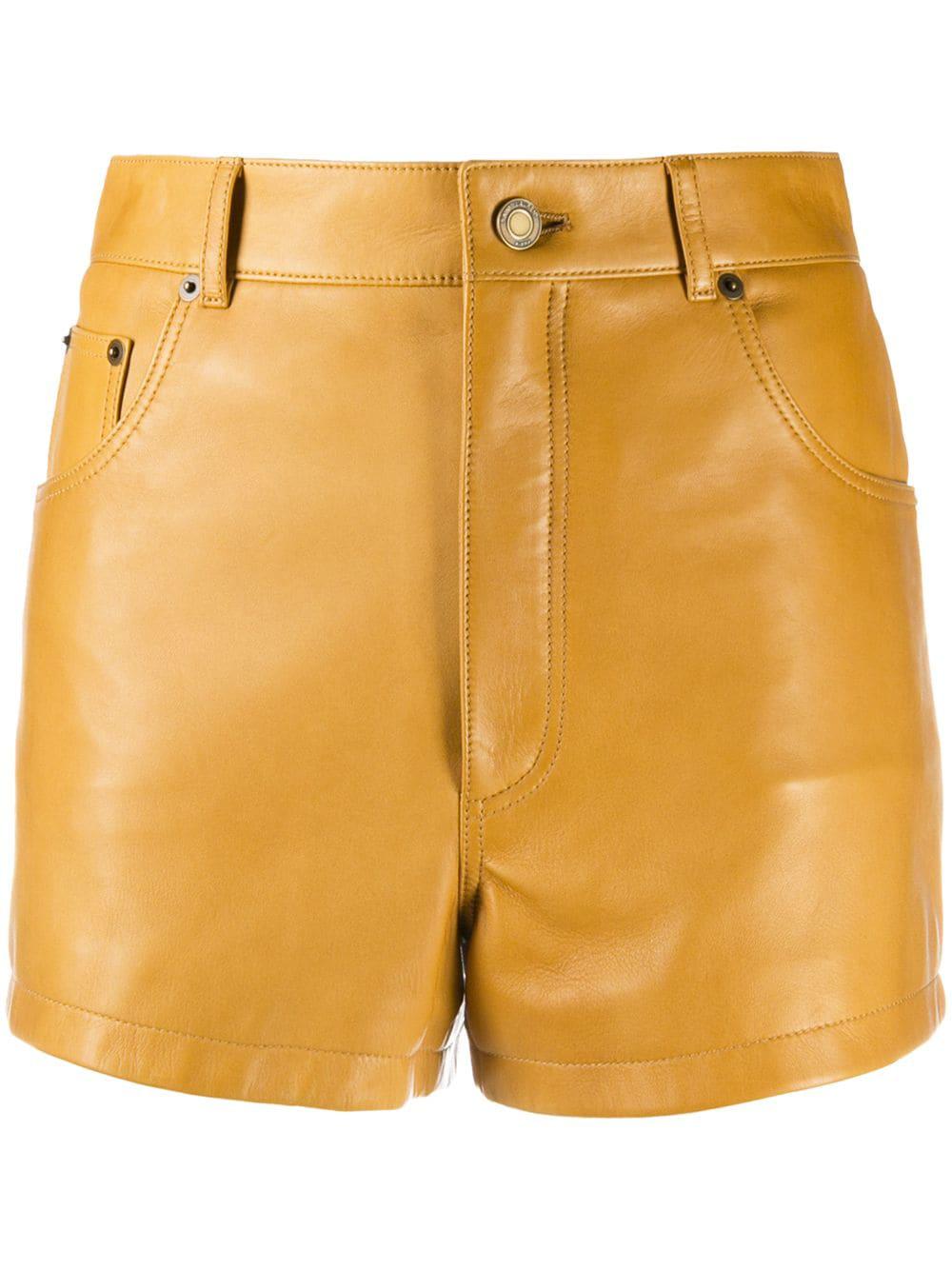 lambskin leather shorts by SAINT LAURENT