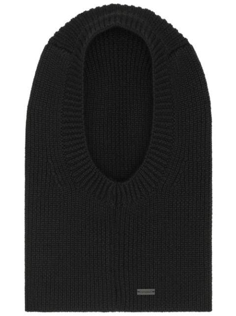 large ribbed balaclava in wool by SAINT LAURENT