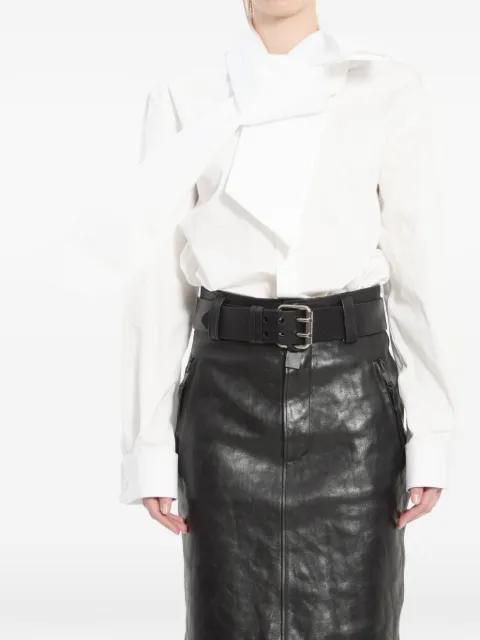 lavallière-collar cotton shirt by SAINT LAURENT