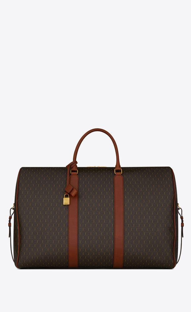 le monogramme 72h duffle in monogram canvas and smooth leather by SAINT LAURENT