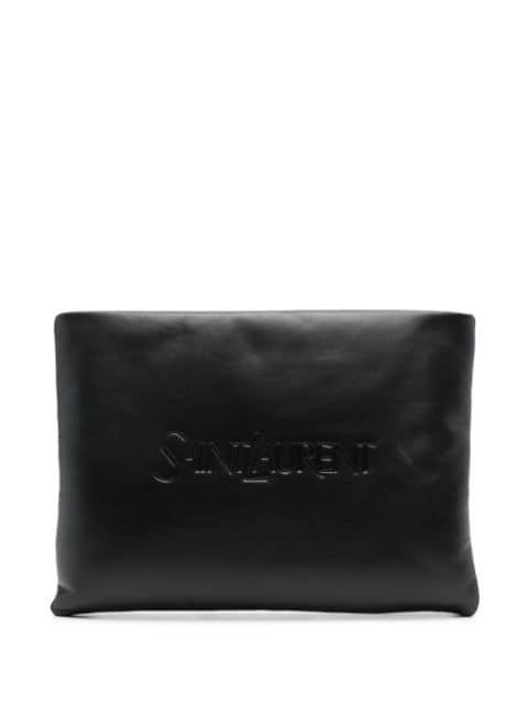 leather clutch bag by SAINT LAURENT