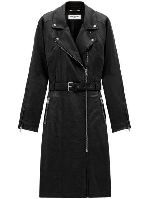leather coat by SAINT LAURENT