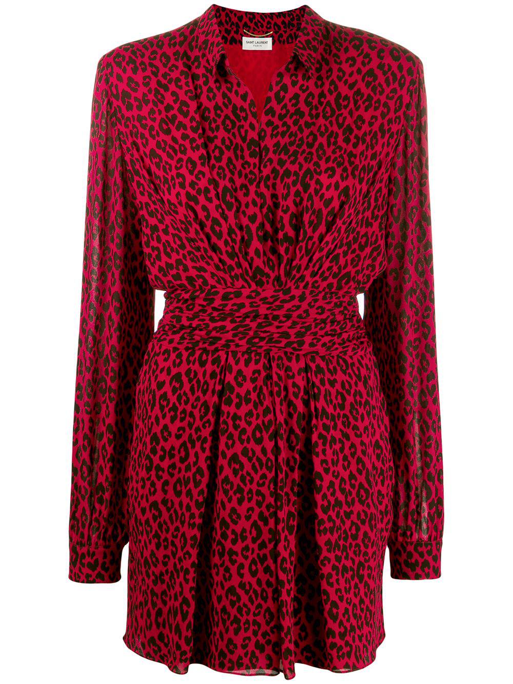 leopard print dress by SAINT LAURENT