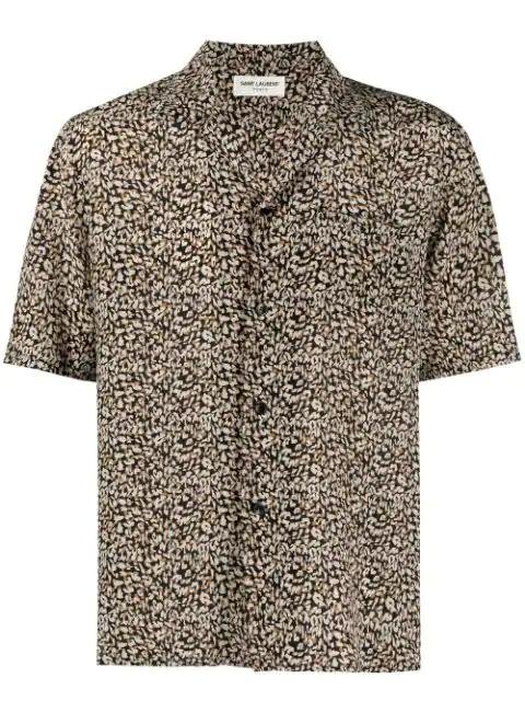 leopard print short-sleeve shirt by SAINT LAURENT