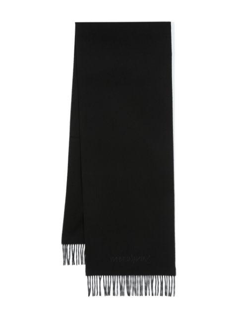 logo-embroidered cashmere scarf by SAINT LAURENT