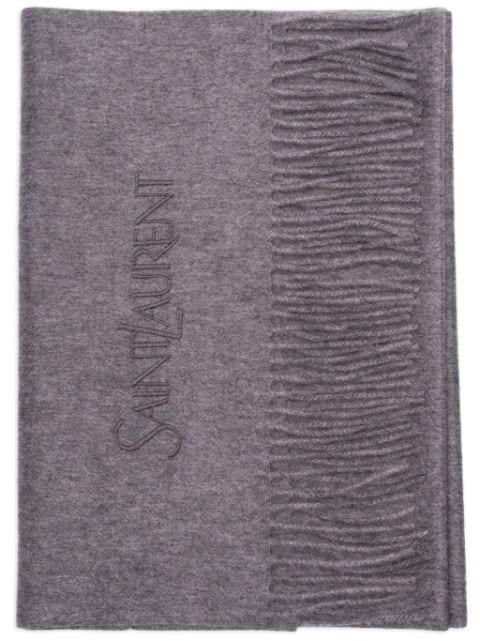 logo-embroidered scarf by SAINT LAURENT
