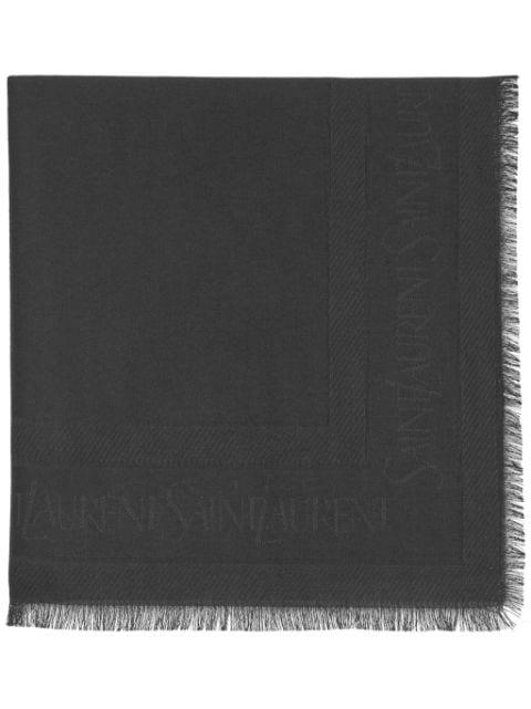 logo-jacquard scarf by SAINT LAURENT