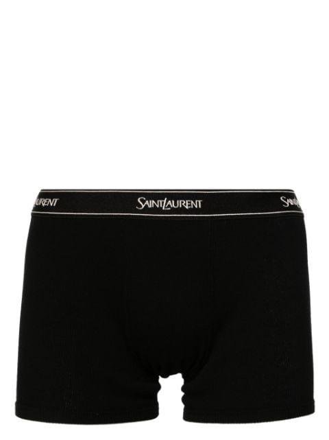 logo-waistband fine-ribbed boxers by SAINT LAURENT