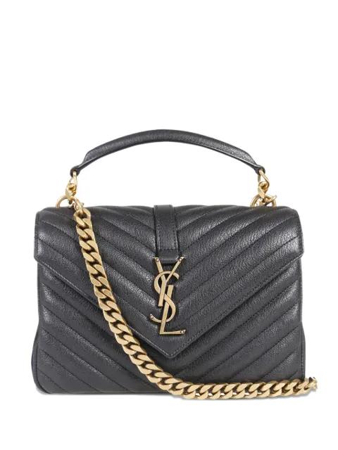 medium College chevron-quilted leather tote bag by SAINT LAURENT