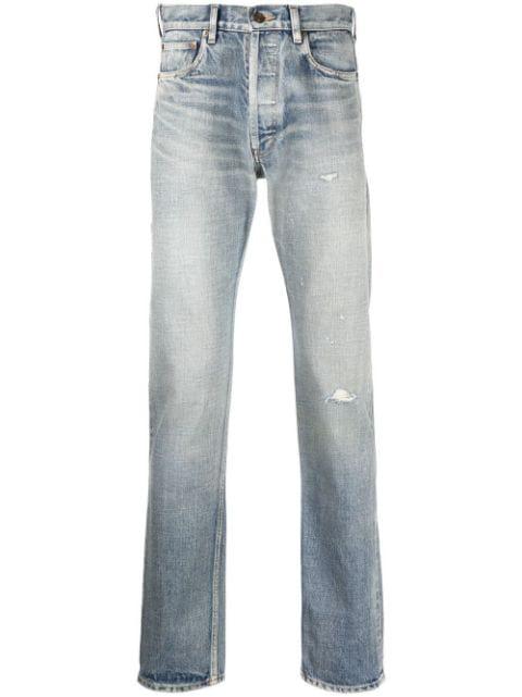 mid-rise straight jeans by SAINT LAURENT