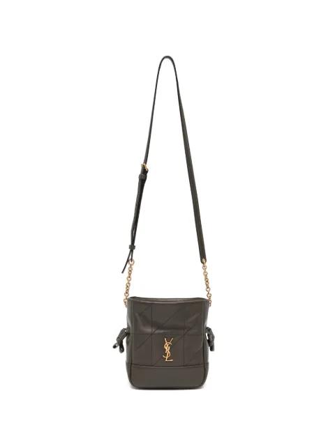 mini Jamie quilted logo-plaque clutch bag by SAINT LAURENT
